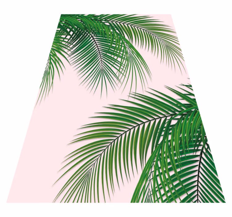 Tappeto vinile fiori foglia tropicale - TenStickers