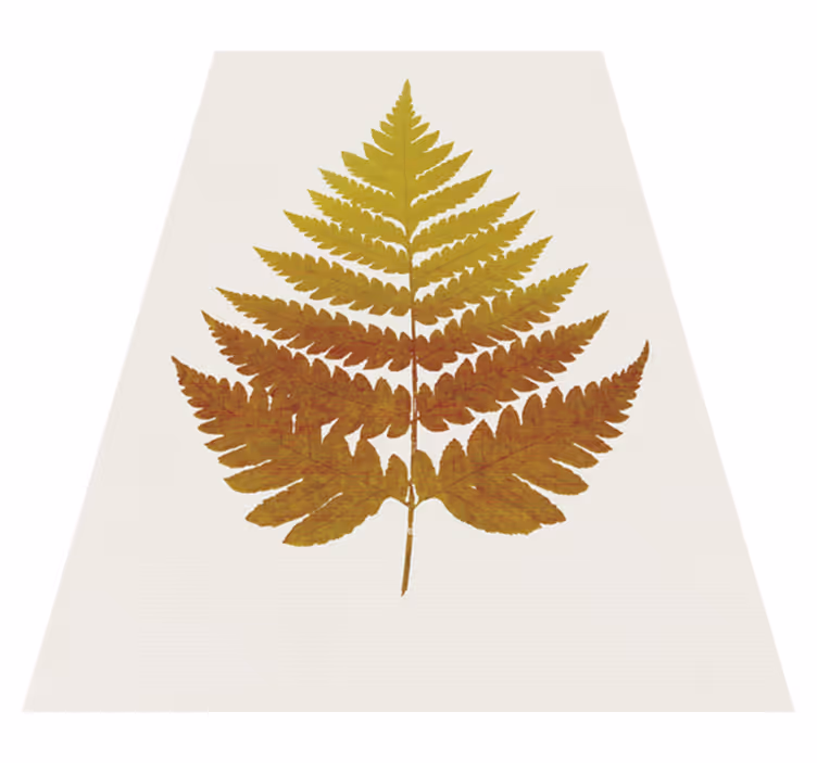 Tappeto vinile fiori foglia di felce dorata - TenStickers