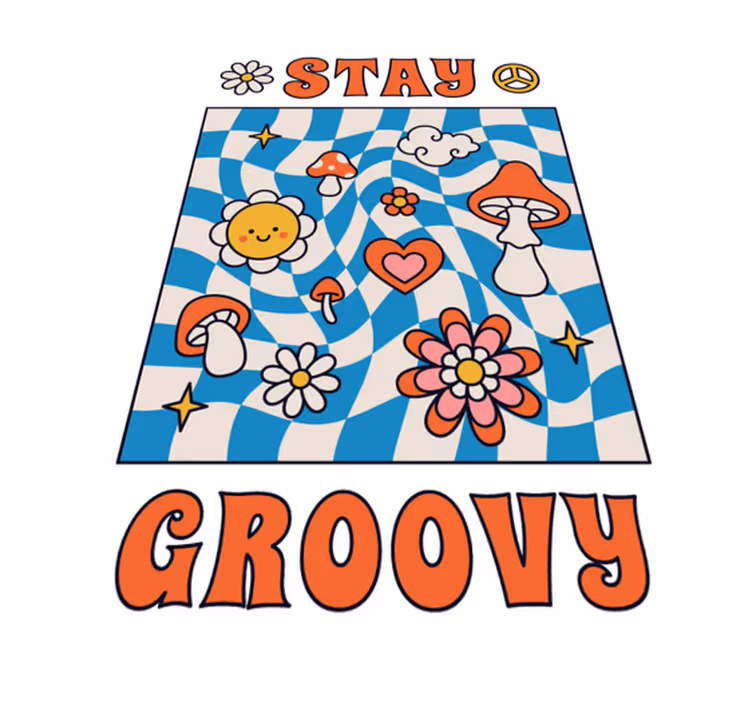 Tappeto vinile frase resta fantastico - TenStickers