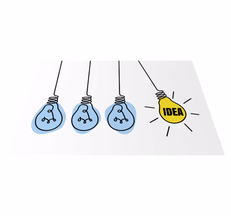 Tappeto vinile frase idea di parole con lampadine - TenStickers