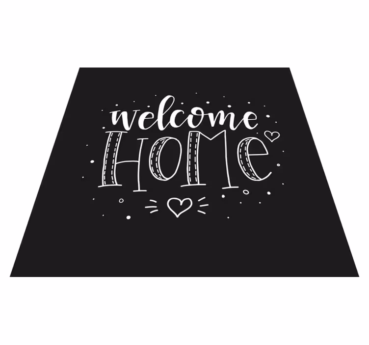 Tappeto vinile frase benvenuti a casa - TenStickers