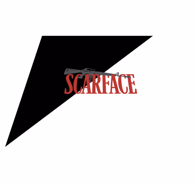 Tappeto vinile frase immagine film scarface con testo - TenStickers