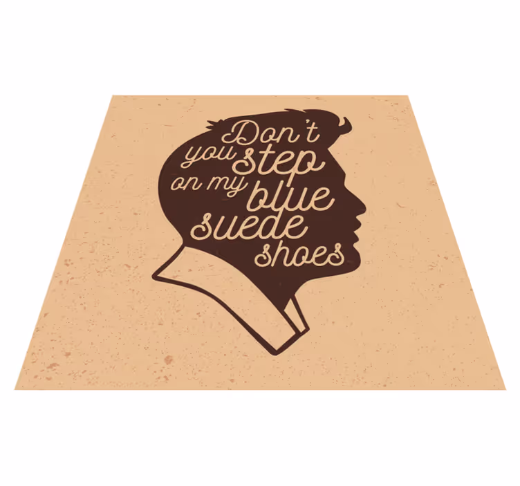 Tappeto vinile frase scarpe scamosciate blu - TenStickers