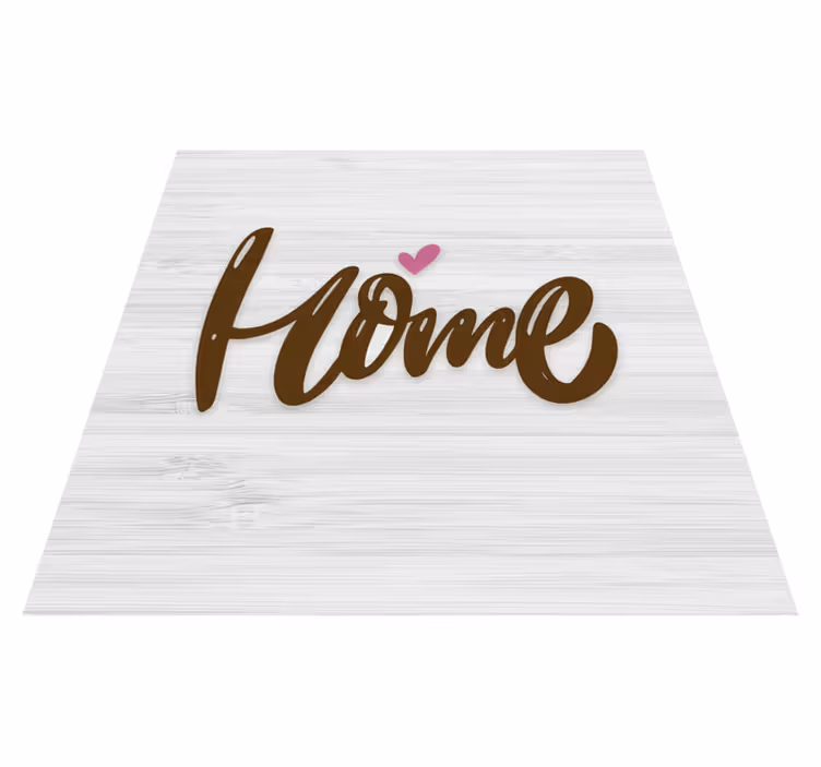 Tappeto vinile frase casa bianca vintage su tavola 3 - TenStickers