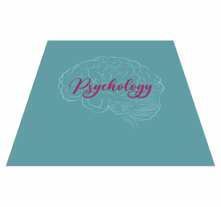 Tappeto vinile frase psicologia cervello - TenStickers