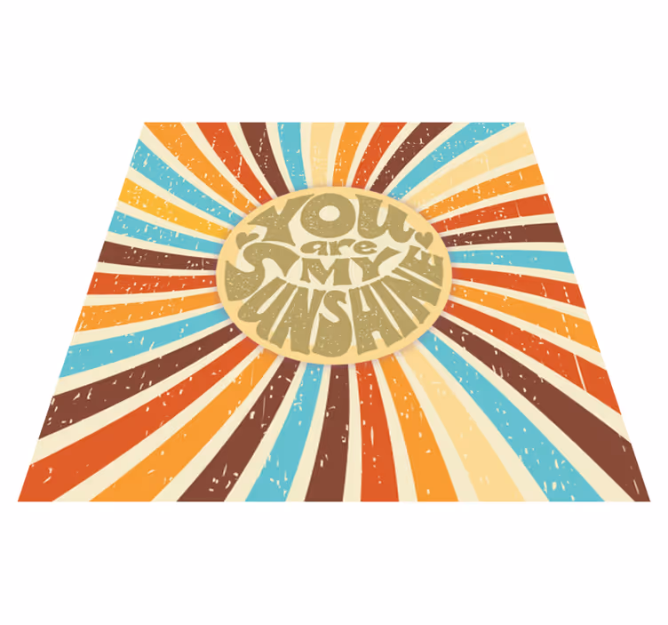 Tappeto vinile frase sei il mio sole - TenStickers