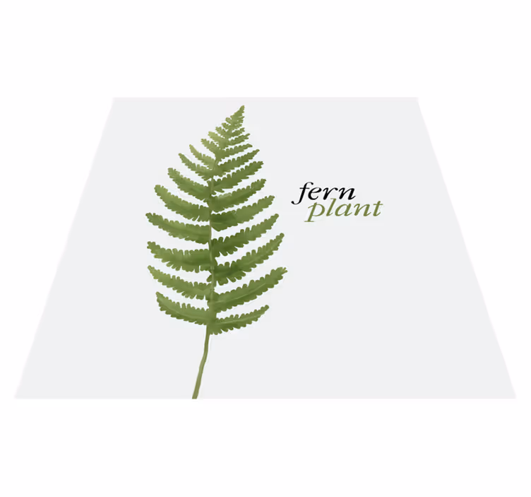 Tappeto vinile frase pianta felce stile minimalista - TenStickers