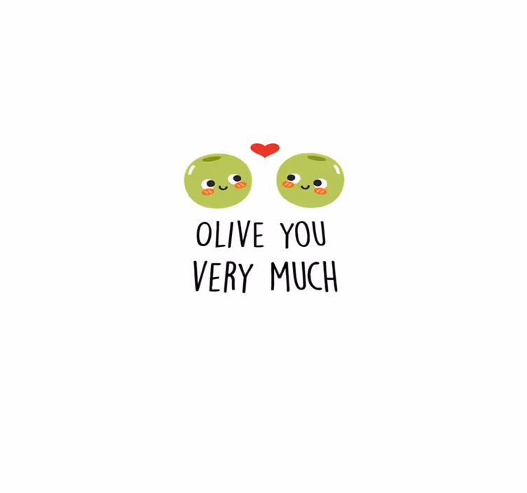 Tappeto vinile frase citazione divertente con olive - TenStickers