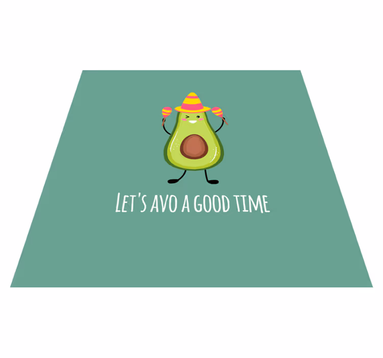 Tappeto vinile frase divertente con avocado - TenStickers
