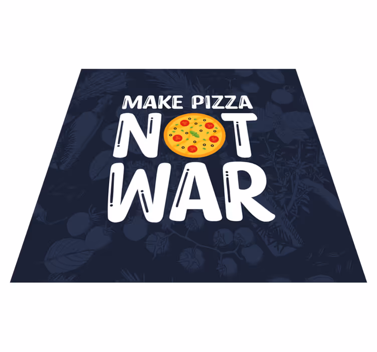 Tappeto vinile frase le frasi divertenti fanno pizza - TenStickers