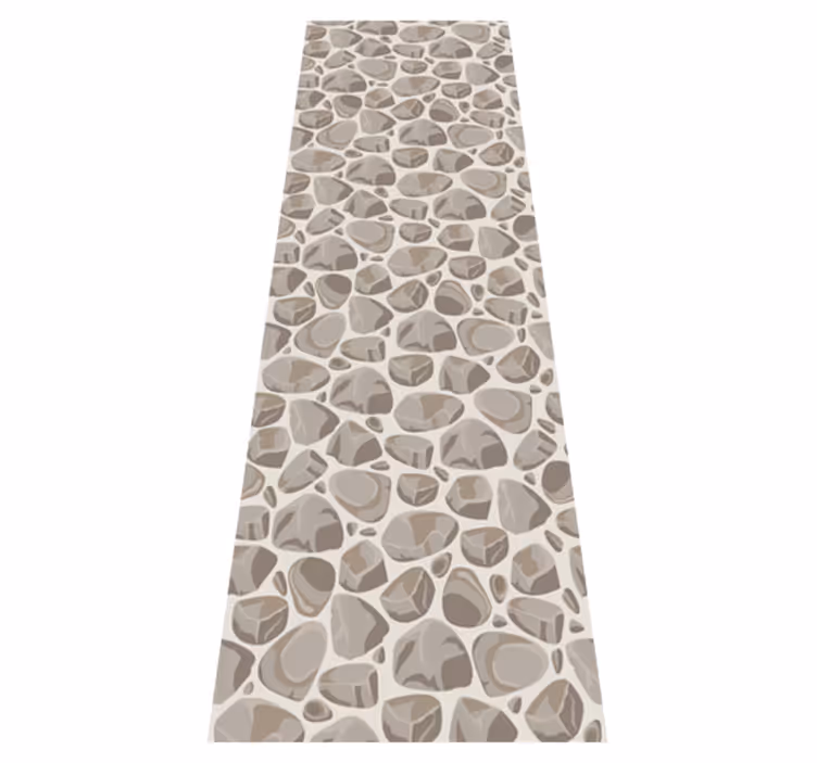 Tappeto vinile motivi effetto pietre rustiche stile japandi - TenStickers