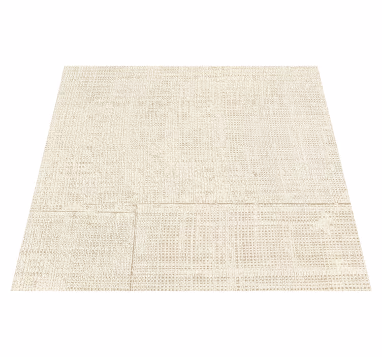 Tappeto vinile motivi beige raffia - TenStickers