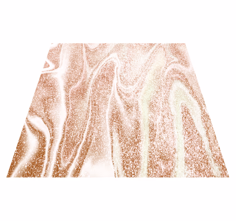 Tappeto vinile motivi effetto marmo rosa e oro - TenStickers