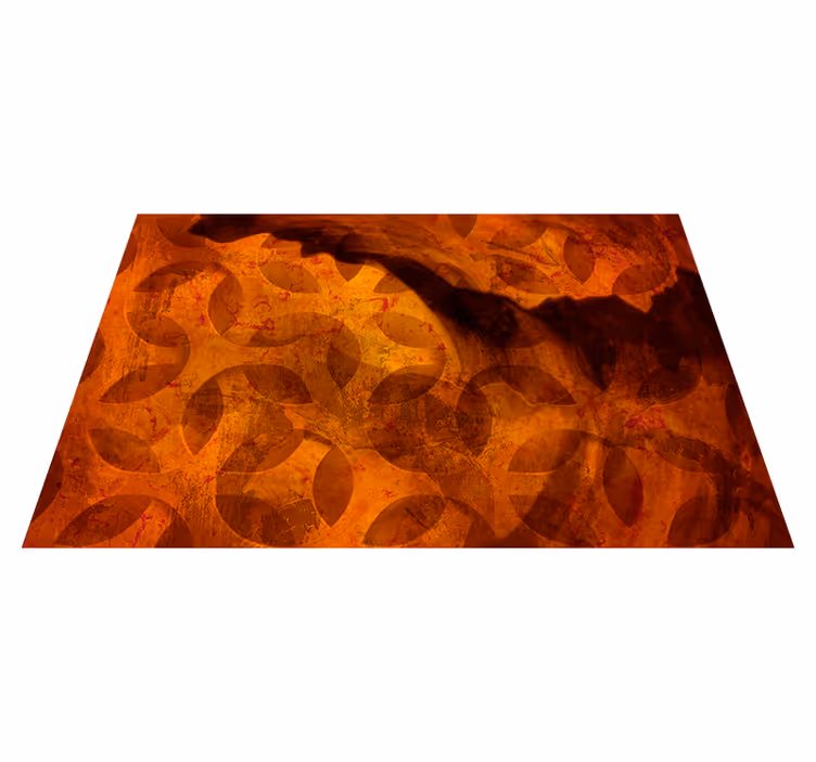 Tappeto vinile geometrico astratto color arancio - TenStickers