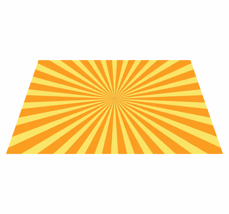 Tappeto vinile geometrico tramonto astratto arancione - TenStickers