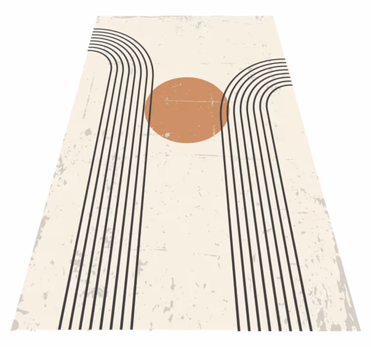 Tappeto vinile geometrico arco astratto metà - TenStickers