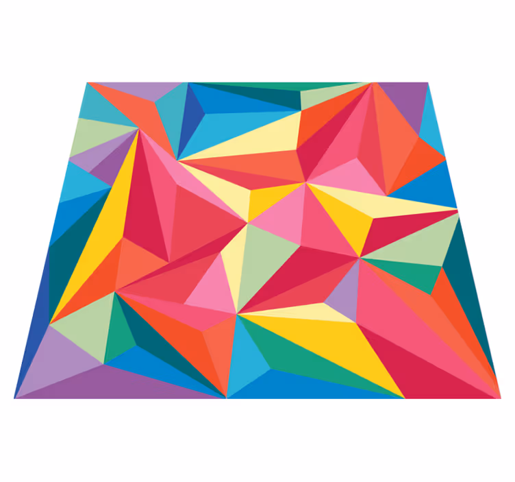 Tappeto vinile geometrico immagine geometrica multicolore - TenStickers