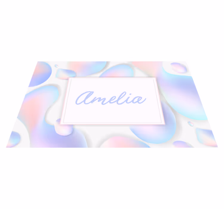 Tappeto vinile geometrico sfumatura personalizzata - TenStickers
