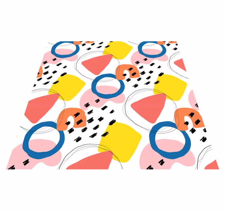 Tappeto vinile geometrico motivo artistico geometrico - TenStickers