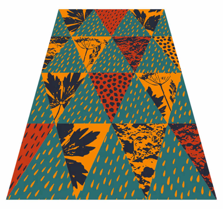 Tappeto vinile geometrico arte geometrica pioggia - TenStickers