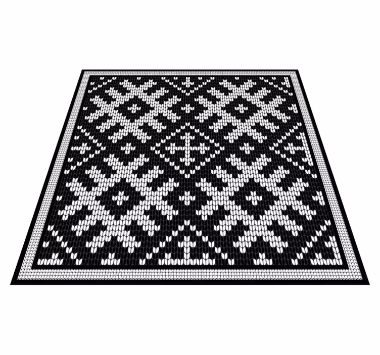 Tappeto vinile geometrico motivo quadrati vichinghi - TenStickers