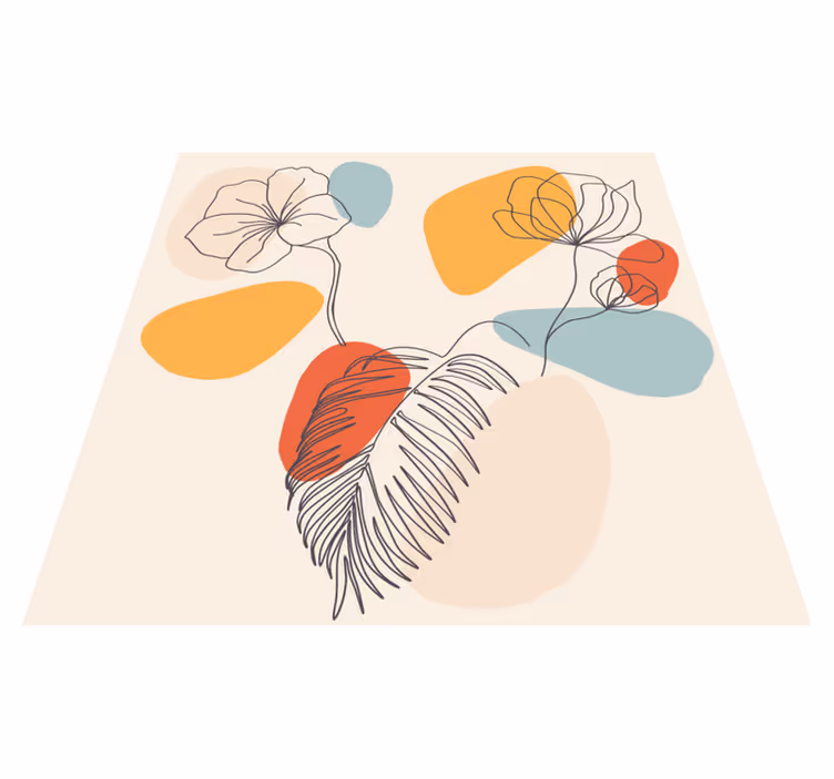 Tappeto vinile geometrico arte botanica per pareti - TenStickers