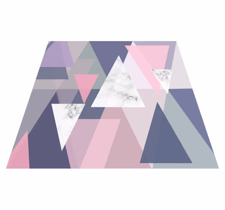 Tappeto vinile geometrico triangoli 3d per pareti - TenStickers