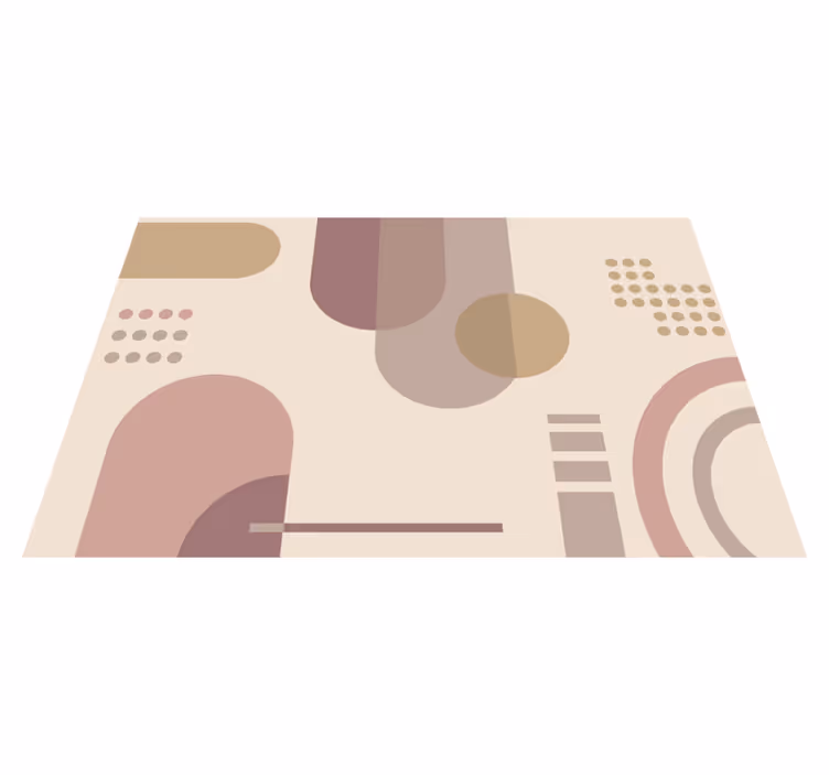 Tappeto vinile geometrico grigio e marrone - TenStickers