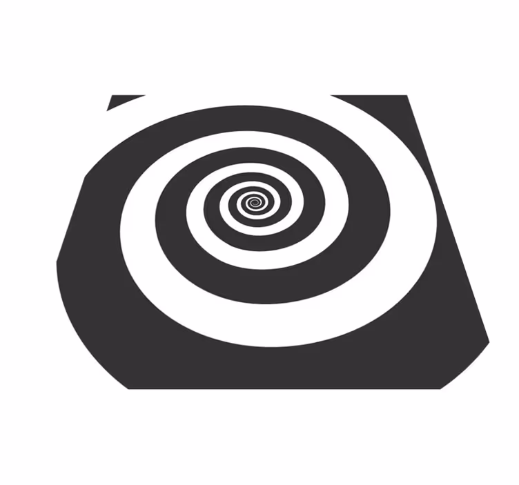 Tappeto vinile geometrico movimento spirale - TenStickers