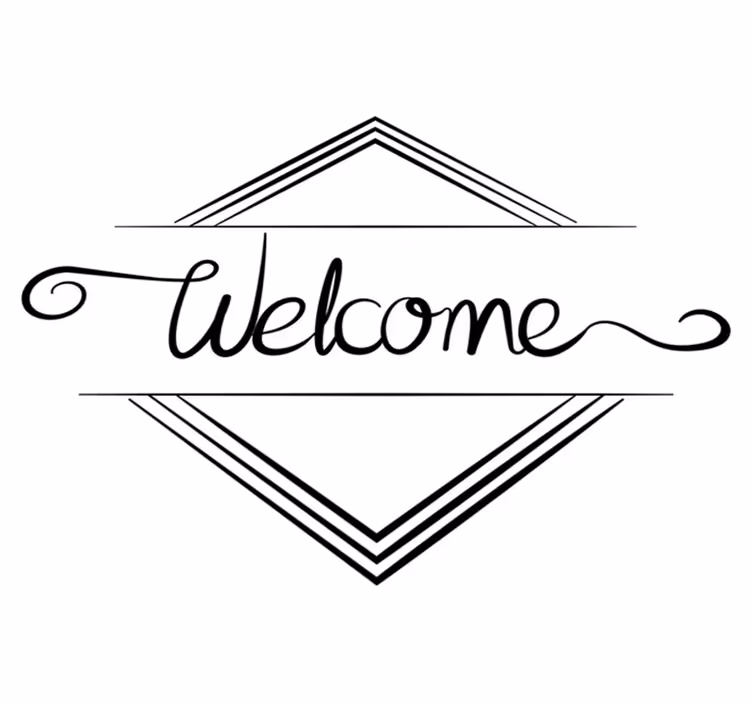 Zerbino pvc stile minimalista benvenuto - TenStickers