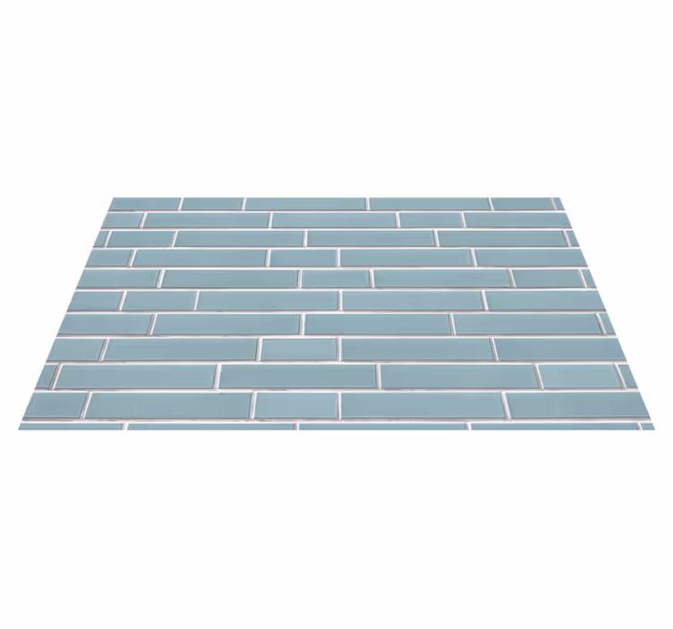 Zerbino pvc motivo mattonelle azzurre - TenStickers