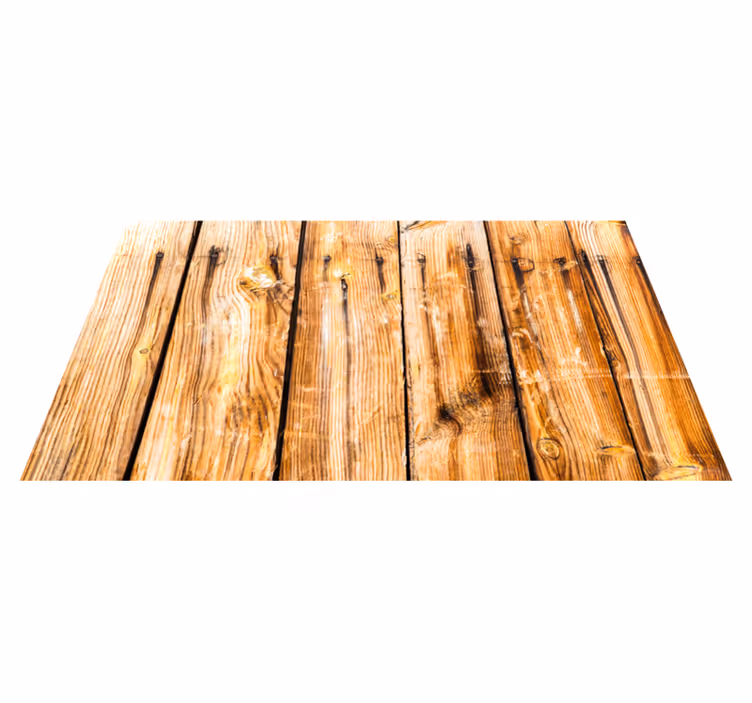 Zerbino pvc tavole di legno grezzo marroni - TenStickers