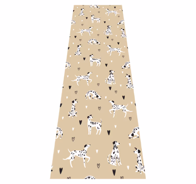 Tappeto in vinile soggiorno motivo cani beige - TenStickers