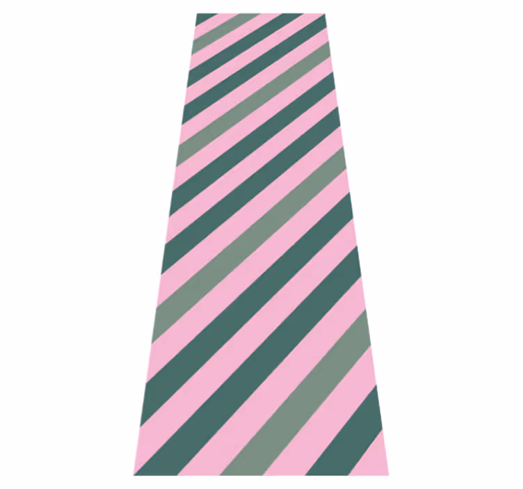 Tappeto in vinile soggiorno blocco colori rosa e verde - TenStickers