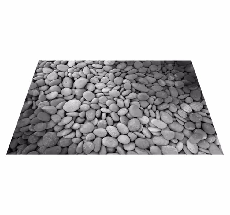 Tappeto vinile grigio pietre grigie - TenStickers