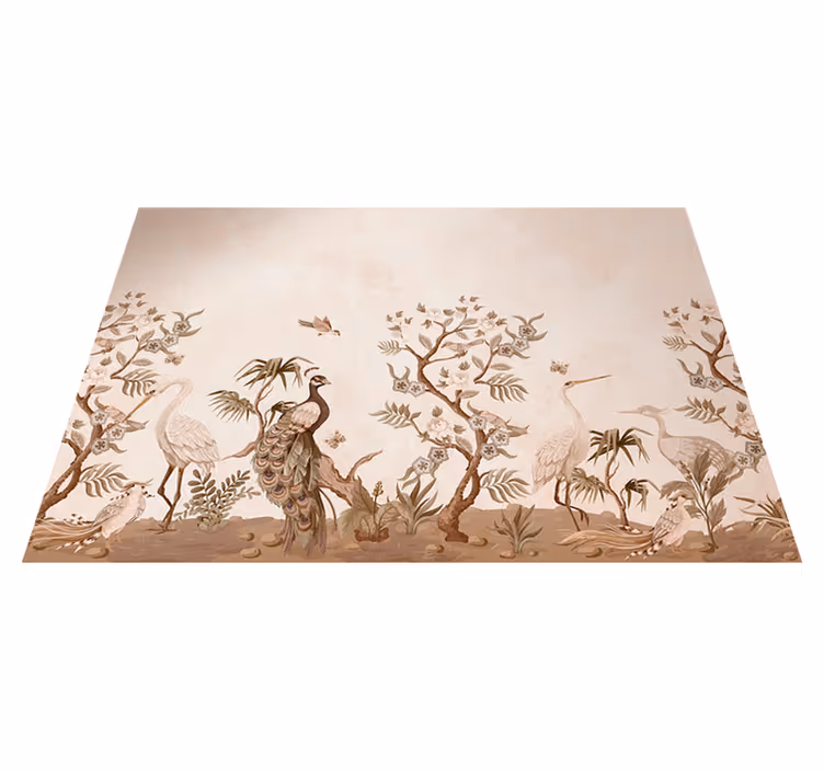Tappeto vinile beige fauna vintage - TenStickers