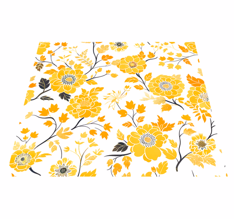 Tappeto vinile giallo stile giapponese - TenStickers