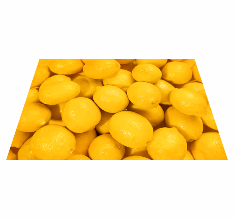 Tappeto vinile giallo limoni - TenStickers