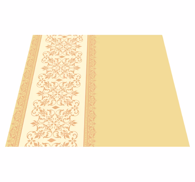 Tappeto vinile giallo carta da parati camino vintage - TenStickers