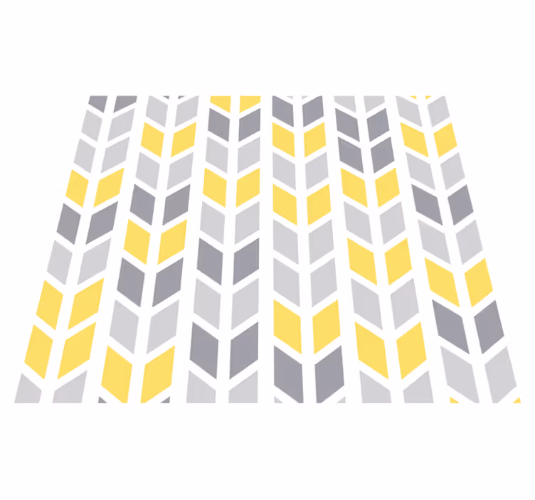 Tappeto vinile giallo motivo grigio e giallo - TenStickers