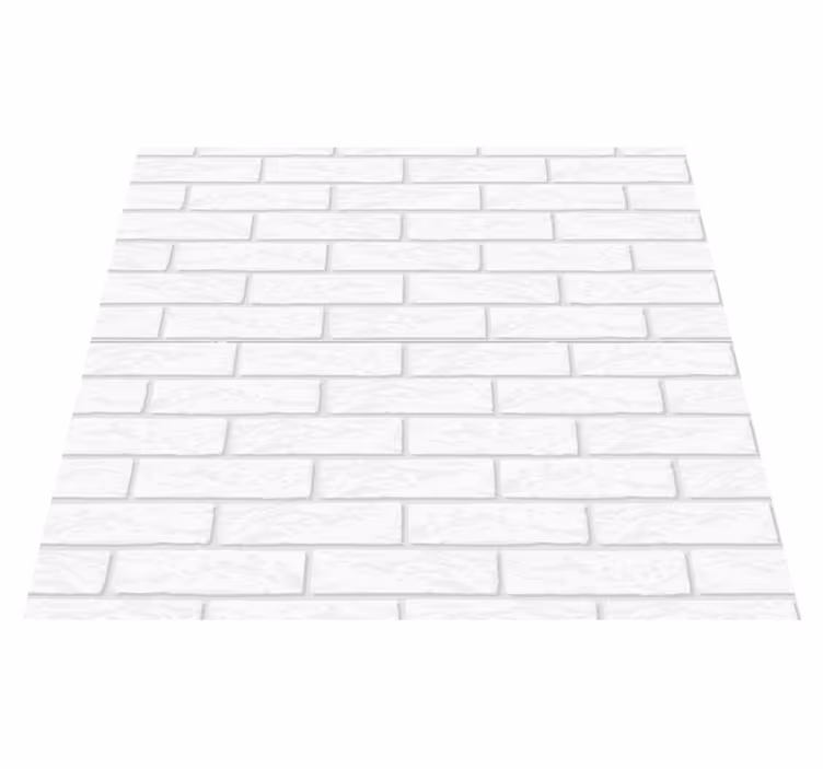 Tappeto vinile bianco con dettaglio muro di mattoni - TenStickers