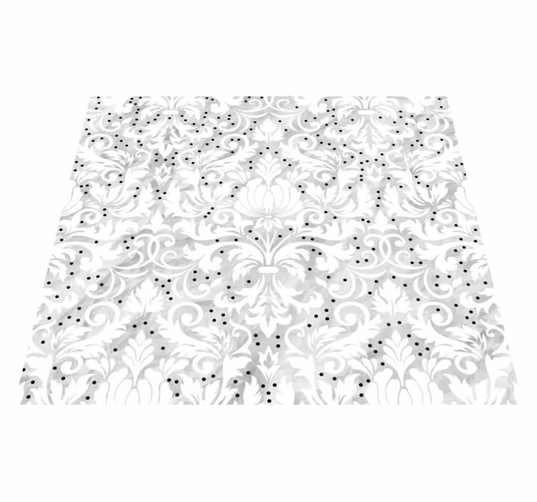Tappeto vinile bianco eleganza floreale - TenStickers