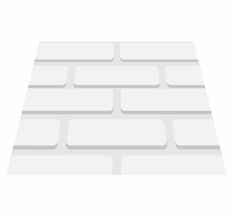 Tappeto vinile bianco mattonelle bianche - TenStickers