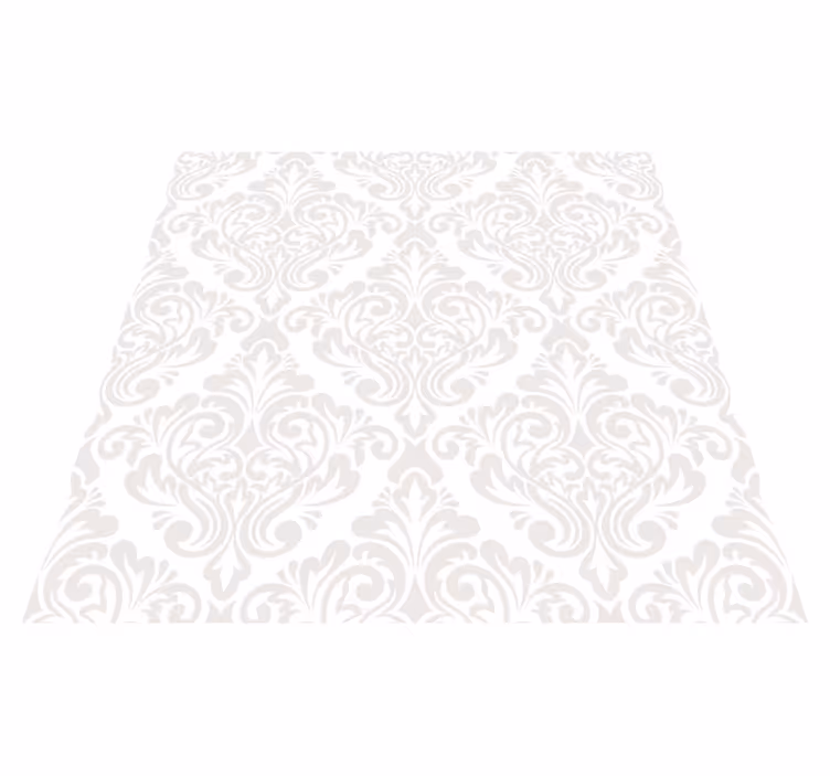 Tappeto vinile bianco damascato bianco - TenStickers