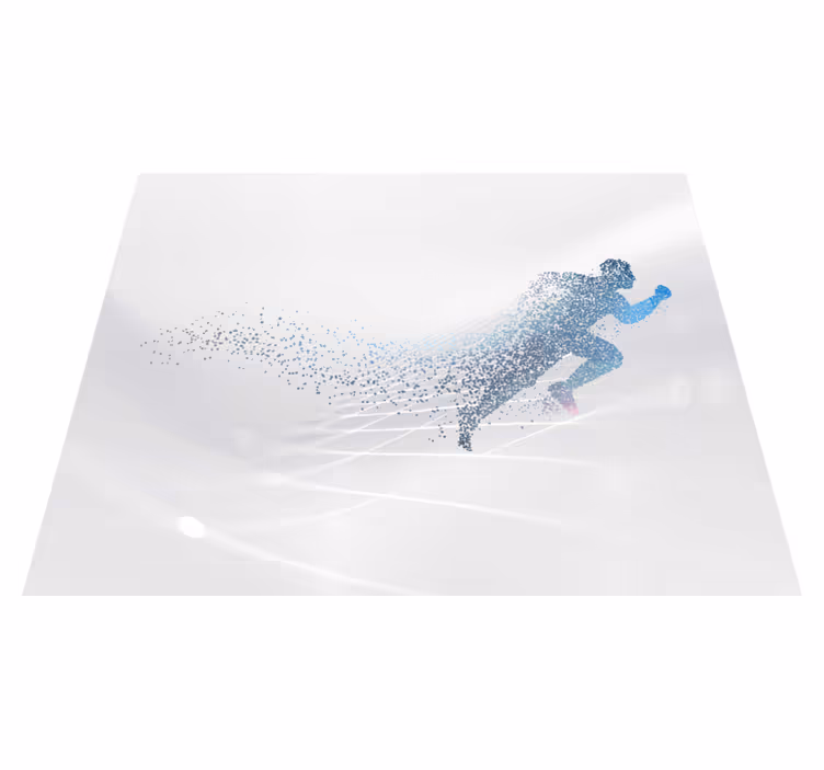 Tappeto vinile bianco astratto in movimento - TenStickers