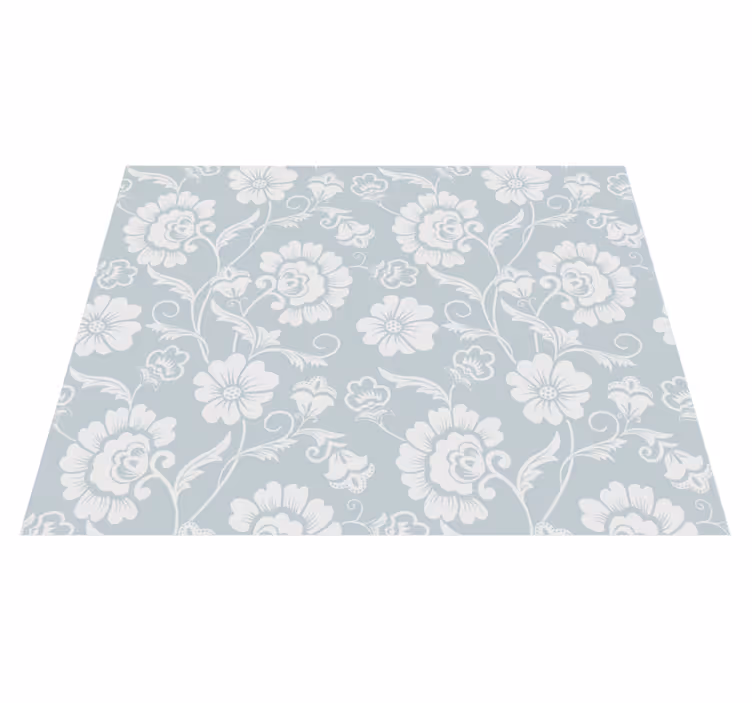 Tappeto vinile bianco stampa floreale "granny chic" - TenStickers