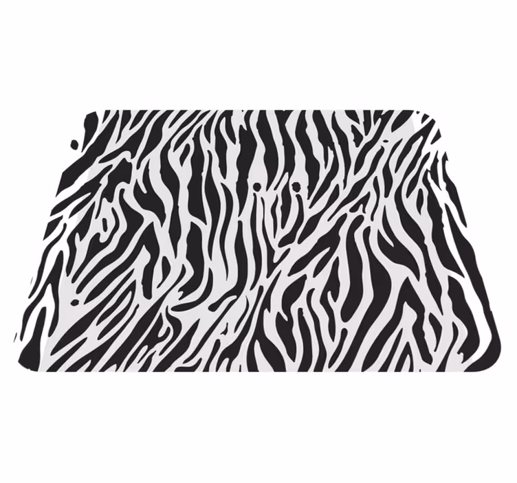Tappeto vinile bianco motivo zebra - TenStickers