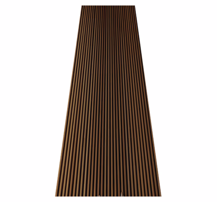 Tappeto vinile marrone design verticale teak - TenStickers