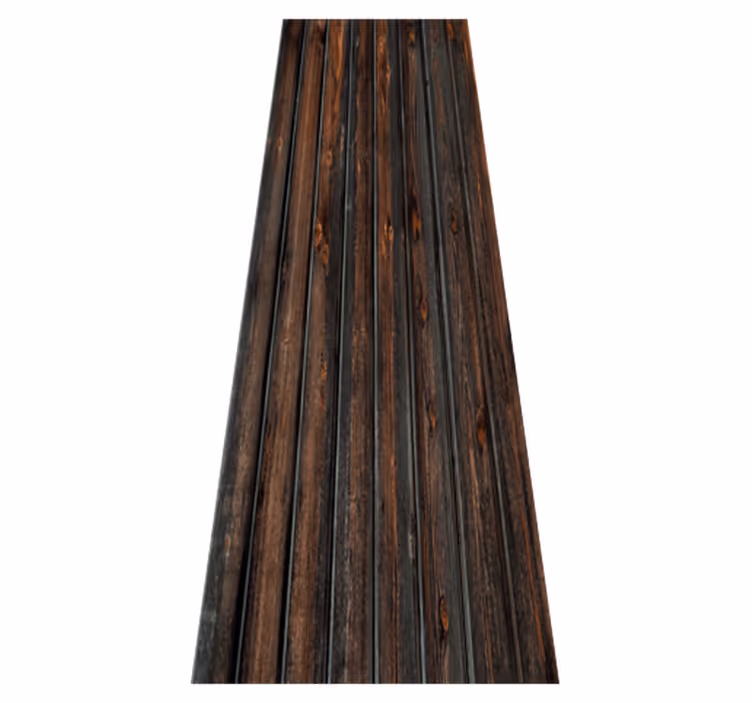 Tappeto vinile marrone stile legno bruciato nero - TenStickers