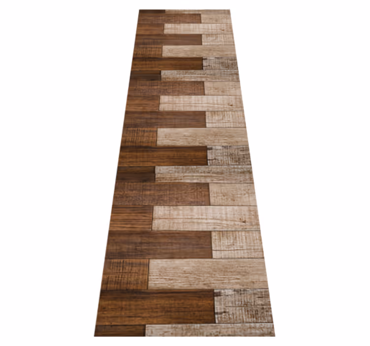 Tappeto vinile marrone legno integrato - TenStickers